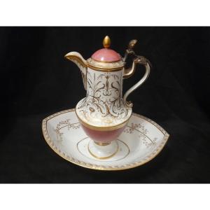 Porcelain Ewer And Basin, Parisian Manufacture, Directoire Period, Late 18th-18th Century 