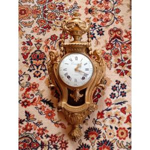 Gilt Bronze Wall Clock, Louis XVI Period, 18th Century