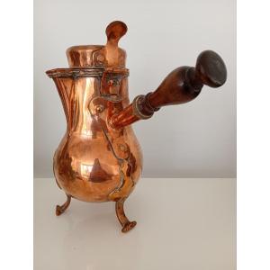 Copper Coffee Pot, 18th Century, Chocolate Pot, Metalwork