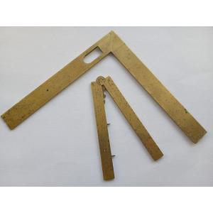 Two Antique Brass King's Feet, Old Regime Measures, Scientific Instruments, 18th Century