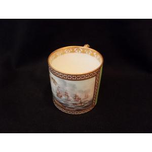 English Porcelain Coffee Cup Derby Marine Manufacture Late XVIII 18th Century