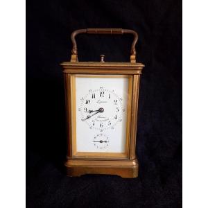 Unusual Clock French Timepiece By Lépine Officer's Travel