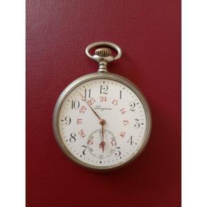 Men's Gousset Watch Brand Longines Epoque Début XX 20eme Siècle Working Condition