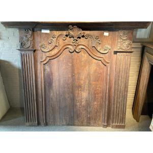 Louis XV Woodwork Trumeau In Chestnut