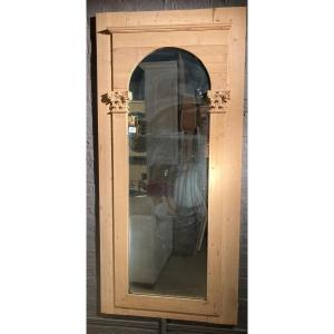 Stripped Trumeau In Larch Wood With Directoire Style Mirror, 19th Century