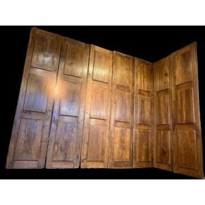 Set Of 8 Walnut Door Panels