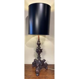 Old Candlestick Mounted As A Lamp