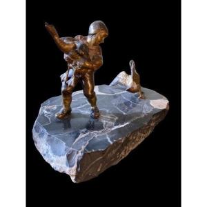 Goose Marble And Bronze Regulates