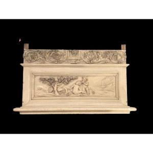 Carved Wood Panelling Or Transom