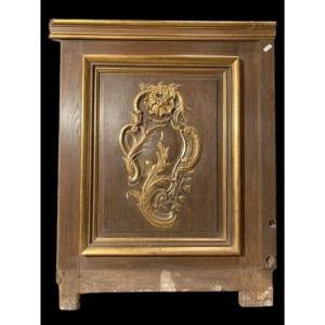Gilded Carved Oak Panel