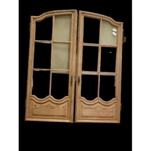 Pair Of Regency Doors With Small Panes Of Glass