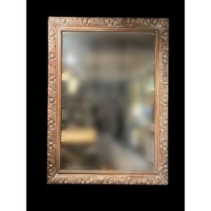 Carved Oak Mirror