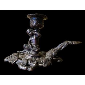 Louis XV Candlestick And Cherub