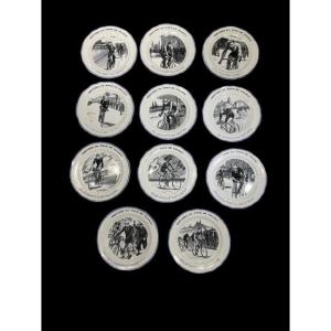 Set Of 11 Tour De France Plates