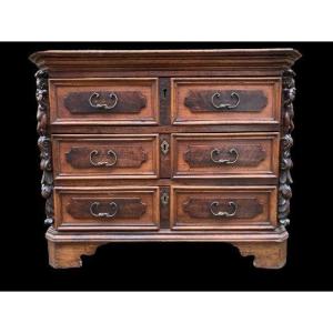 17th Century Italian Walnut Commode