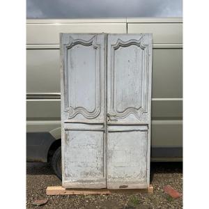 DOUBLE PORTE D'ENTREE - EPOQUE REGENCE - CHENE DE QUALITE EXCEPTIONNELLE 