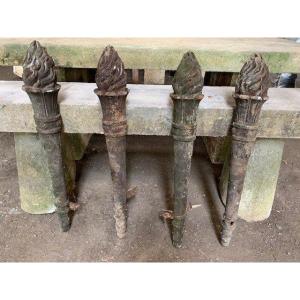 Cast Iron Torches - Circa 1900