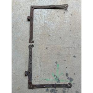 Old Ironwork - 18th Century - Pair Of Door Hinges