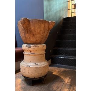 17th-century Mortar With Original Block