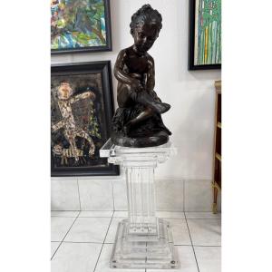 Bronze, Young Girl Putting On Her Socks