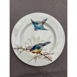 Bordeaux, Manufacture Jules Vieillard And Eugène Millet (1819-1879): Enamelled Earthenware Plate