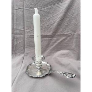 Corridor Pass Hand Candle Holder In Sterling Silver, Minerva Hallmark 1st Title 19th Napoleon III