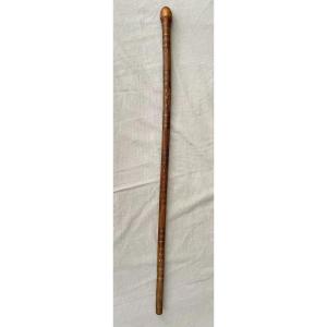 Bowaï War Club, Ironwood, Fiji Islands, Tonga Polynesia 84 Cm. Geometric Incisions