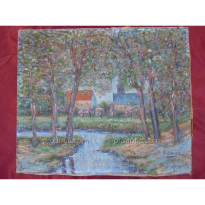 Cowez Bernard Early 20th Oil Post Impressionist Morning Of Spring 10f