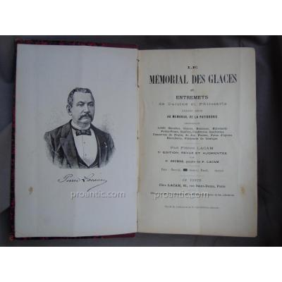 Pierre Lacam Ice Cream Memorial 3000 Recipes Circa 1922