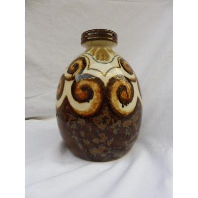 Camille Tharaud (1878-1956) `` Anthémis '' Vase In Limoges Porcelain Art Deco 1925-1930 26,7cm