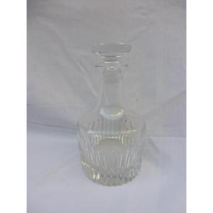 Daum Nancy France Whiskey Or Cognac Carafe In XXth Cut Crystal Signed