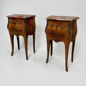 Pair Of Louis XV Bedside Tables, 20th Century (to Be Restored)