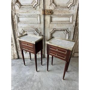 Pair Of Louis XVI Style Bedside Tables 