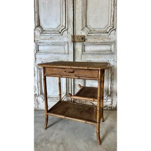 Faux Bamboo Side Table 1900's
