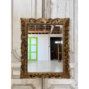 Gilded Carved Wood Mirror 19th Century