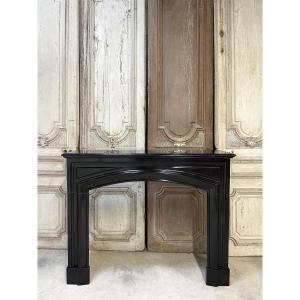 Louis XIV Style Mantel In Black Marble Circa 1900