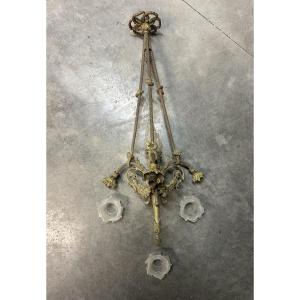 1900s-era Bronze Chandelier