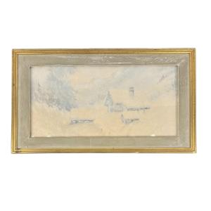 Painting By André Artigue (1879 - 1956). Mountain Landscape, Chartreuse Region. France