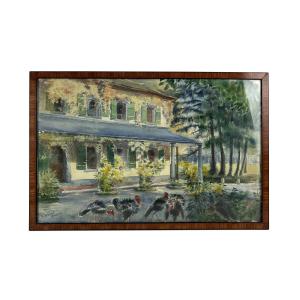 Marie Bedot-diodati (1866-1958), Swiss Painter, Watercolor And Graphite Pencil On Paper