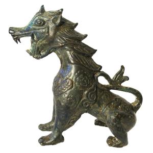 Bronze Chinthe, Lion Of Burma, Late 19th Century - Early 20th Century