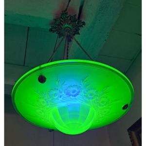 Rare Art Nouveau Uraline Basin Suspension, Early 20th Century