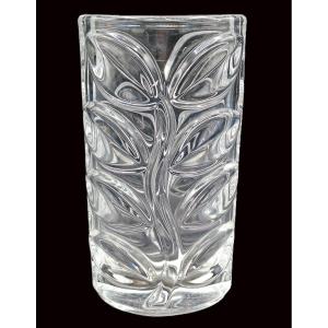 Lorraine Crystal Vase, Art Deco Style, Mid-20th Century