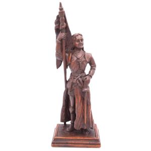 Wooden Sculpture Of Joan Of Arc, Late 19th Century Folk Art
