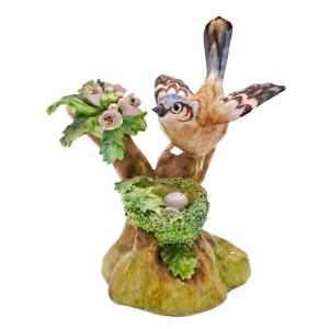 Chaffinch, English Porcelain Bird, Crown Staffordshire, Au Vase étrusque Paris