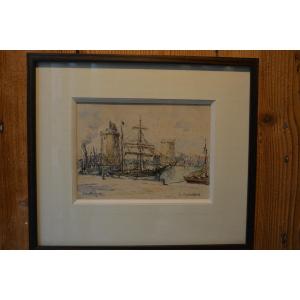  Georges Rose, Watercolor La Rochelle