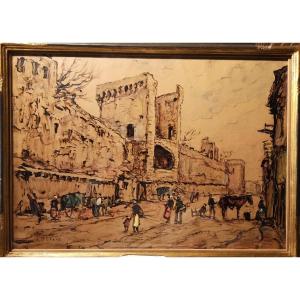 Joseph Hurard, The Ramparts Of Avignon