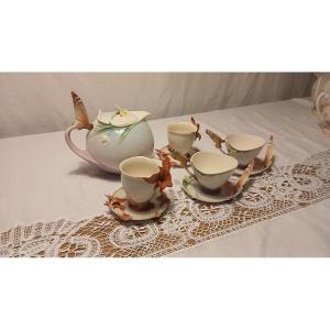 Franz Porcelain Service, Butterflies And Flowers 