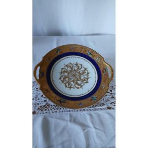 Le Tallec Gilded Porcelain Cake Platter