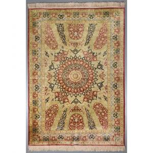 Ghom (iran) Silk Rug