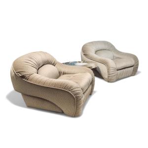 Pair Of Vintage Italian Armchairs From 1970 By Georg Bighinello